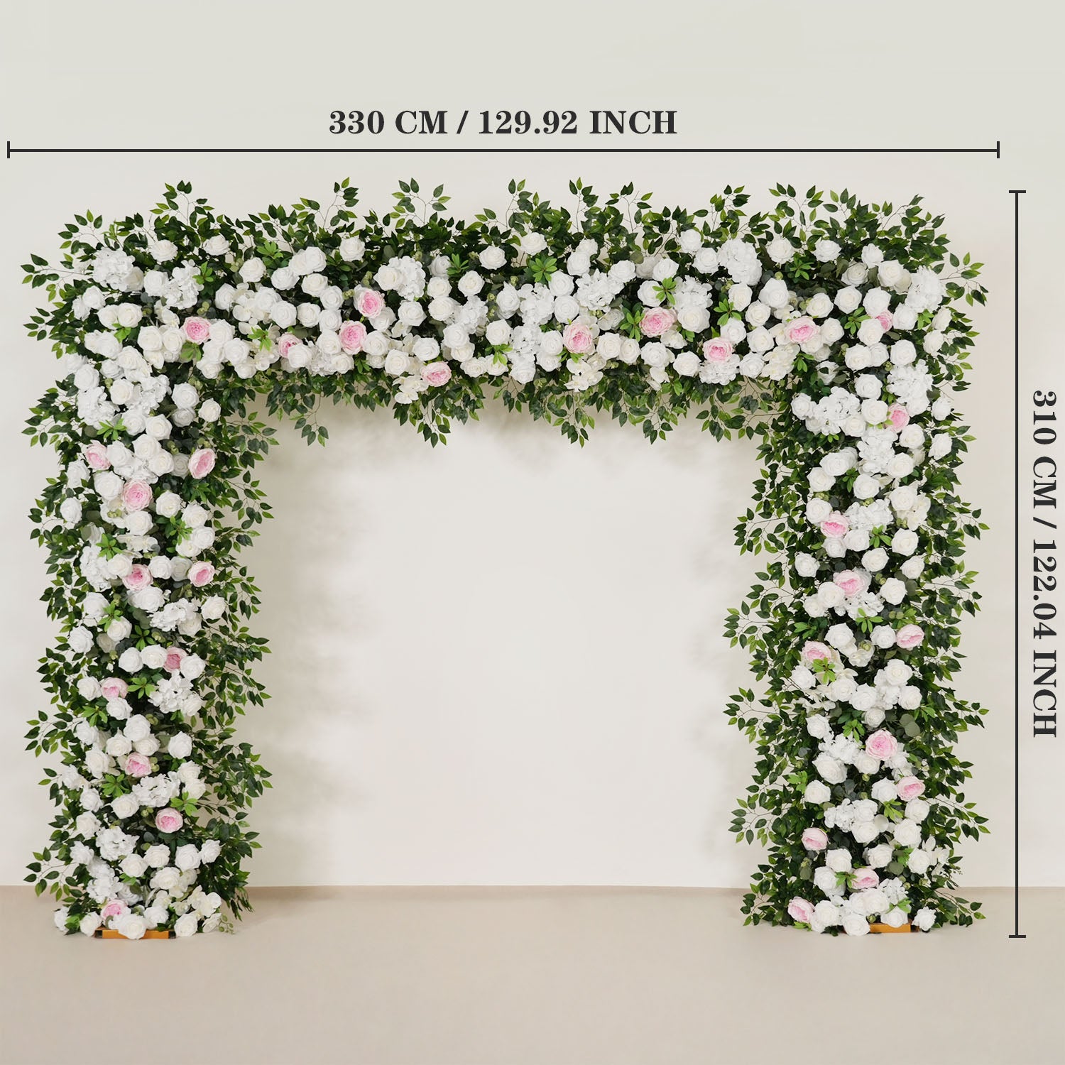 Uflower White Rose Wedding Background Flower Arrangement Arch Decoration